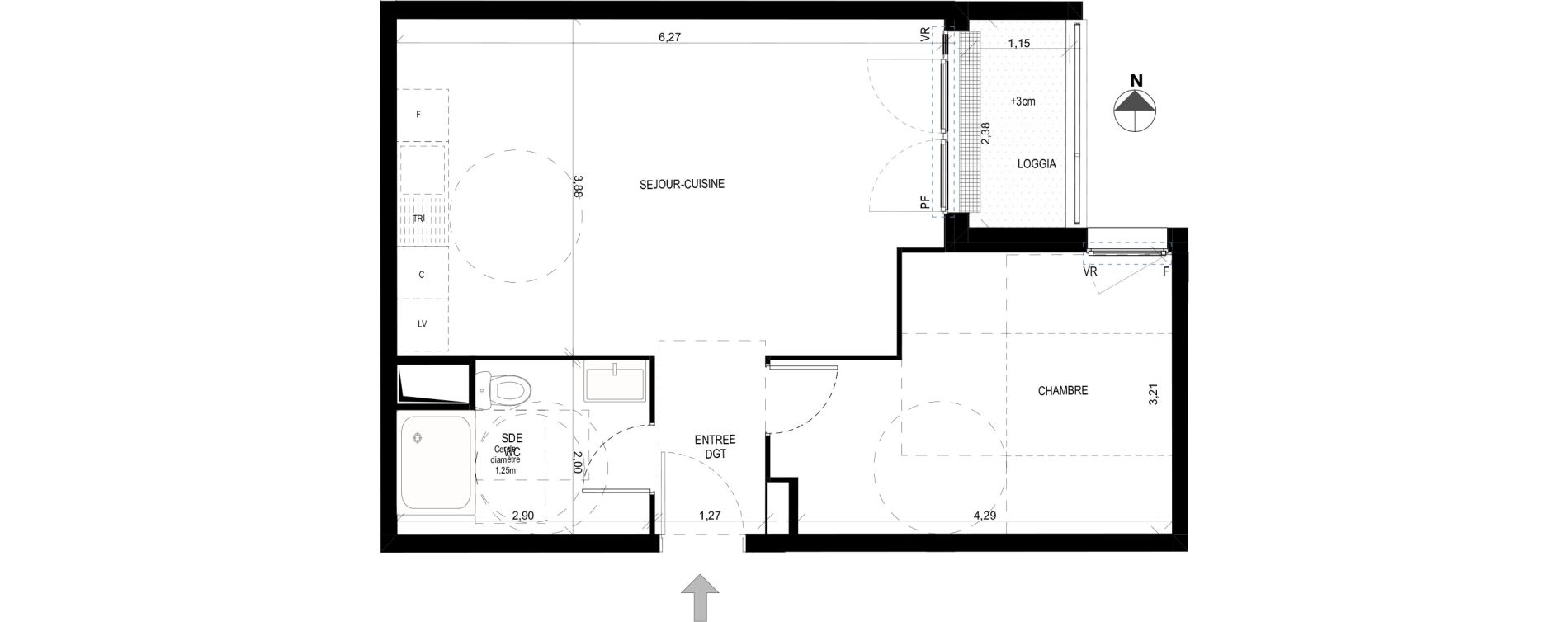 Appartement T2 de 44,22 m2 &agrave; Meaux Foch - allende