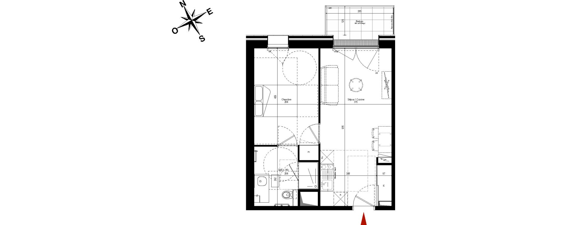 Appartement T2 de 40,19 m2 &agrave; Meaux Centre r&eacute;publique