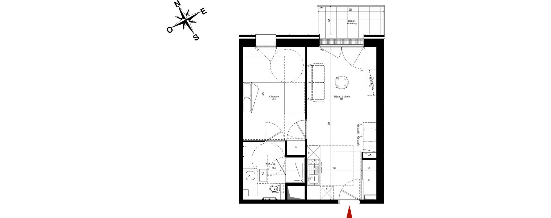 Appartement T2 de 40,19 m2 &agrave; Meaux Centre r&eacute;publique