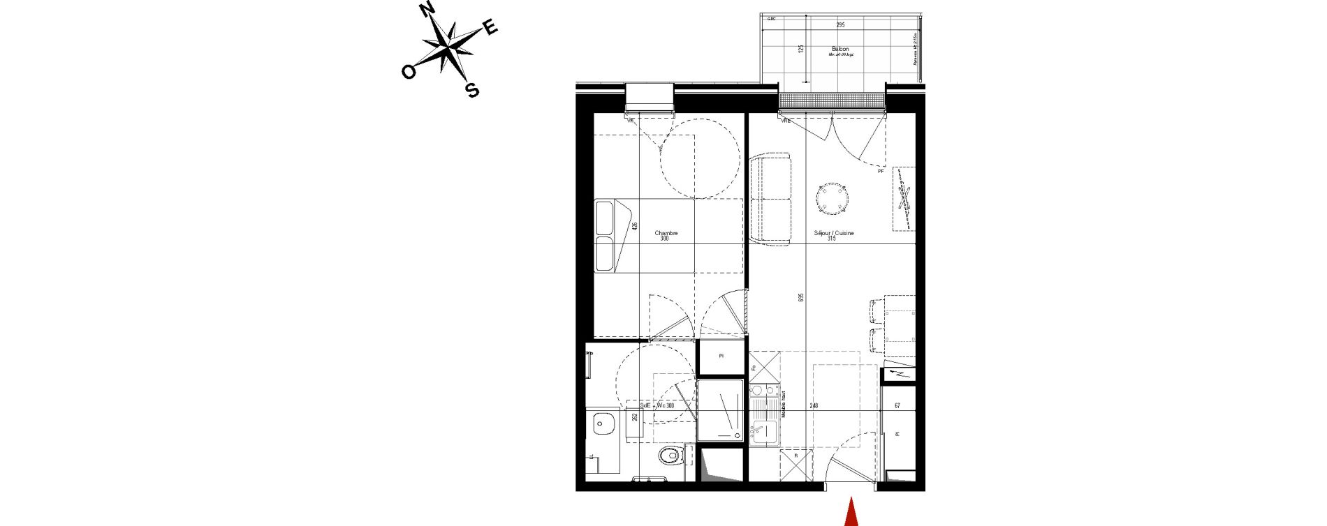 Appartement T2 de 40,61 m2 &agrave; Meaux Centre r&eacute;publique