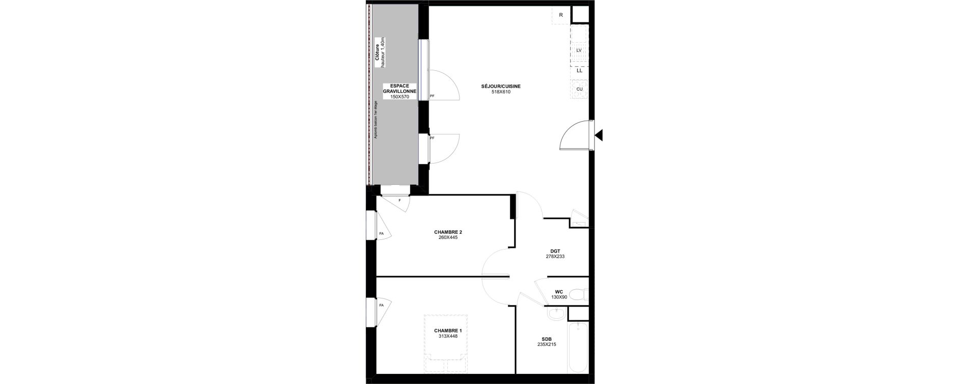Appartement T3 de 69,71 m2 &agrave; Meaux Foch - allende