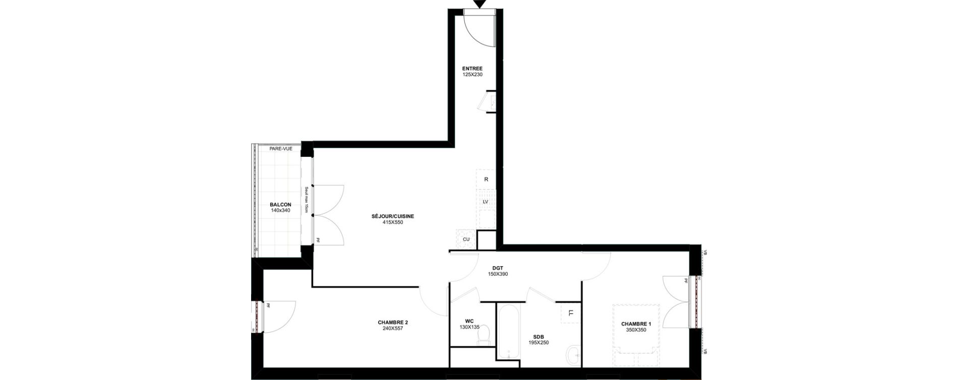 Appartement T3 de 63,67 m2 &agrave; Meaux Foch - allende