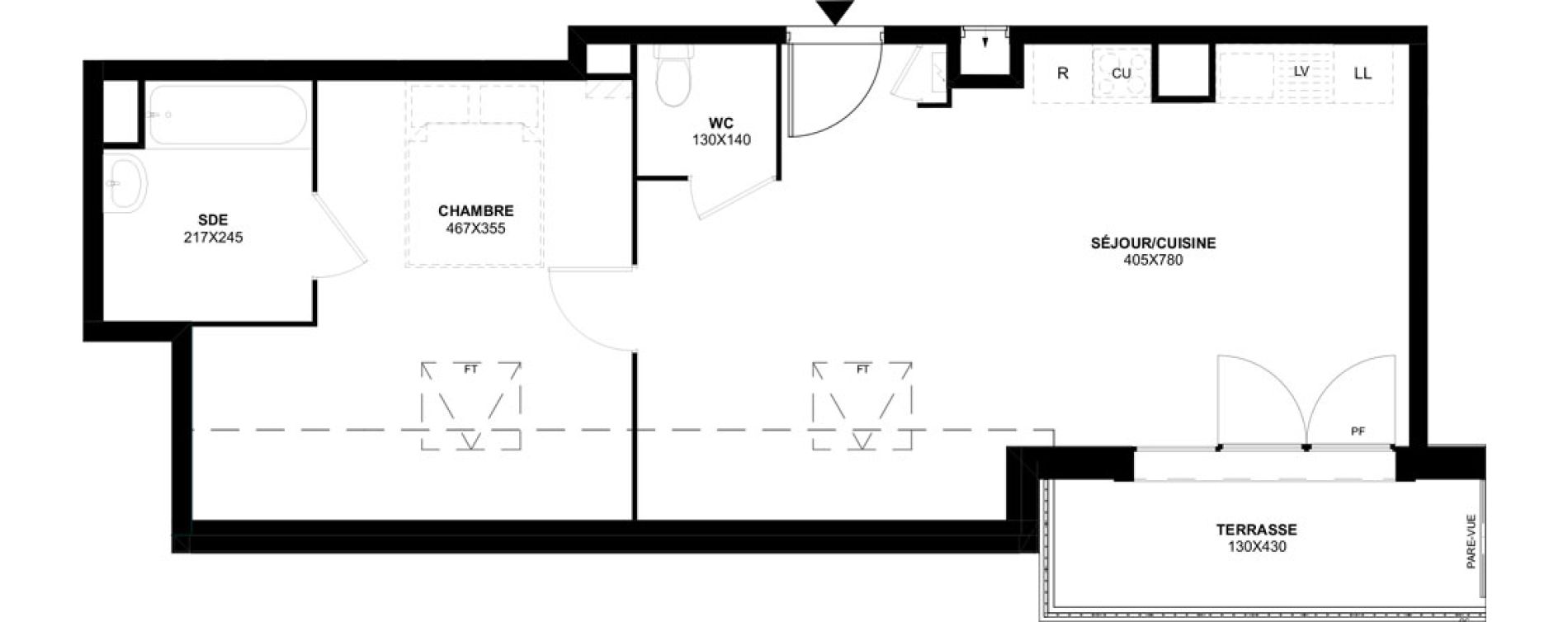 Appartement T2 de 47,79 m2 &agrave; Meaux Foch - allende