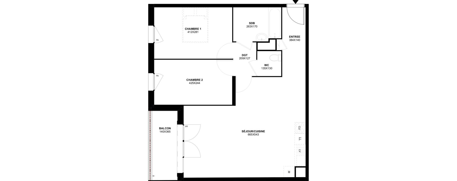 Appartement T3 de 64,15 m2 &agrave; Meaux Foch - allende