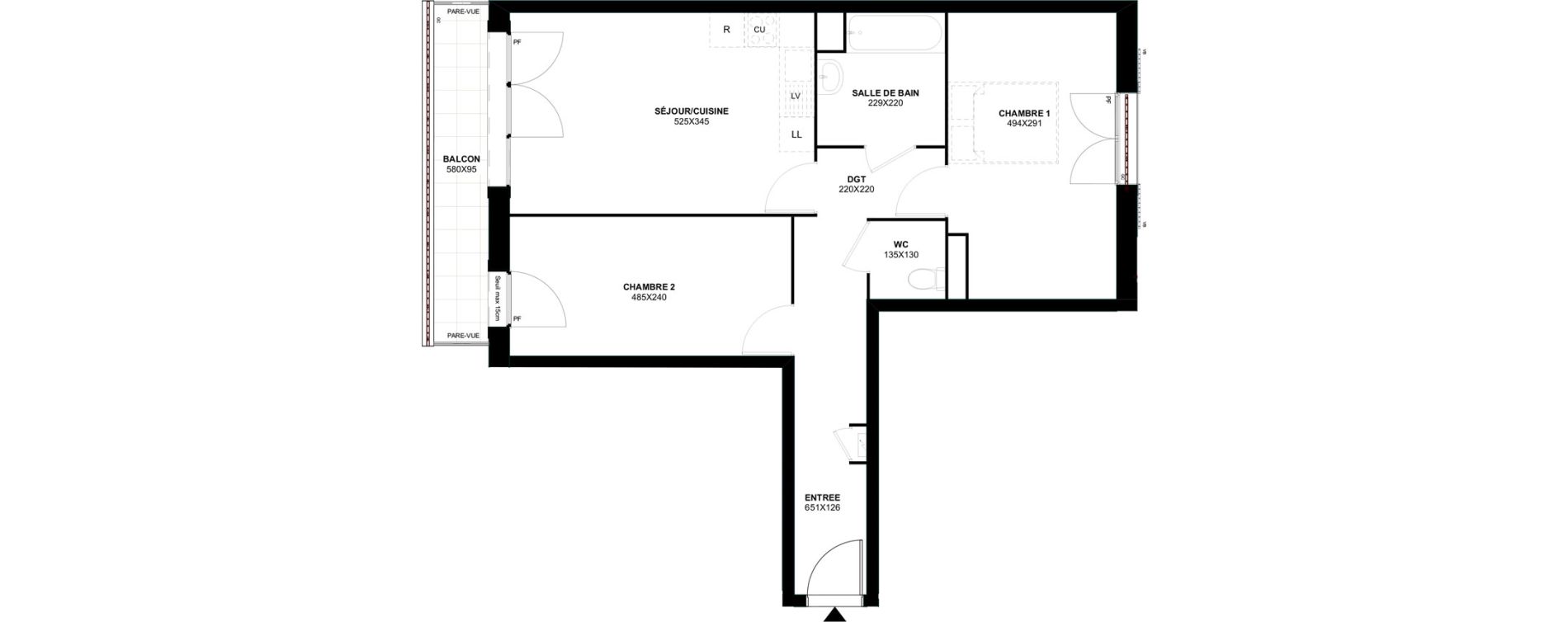 Appartement T3 de 60,72 m2 &agrave; Meaux Foch - allende