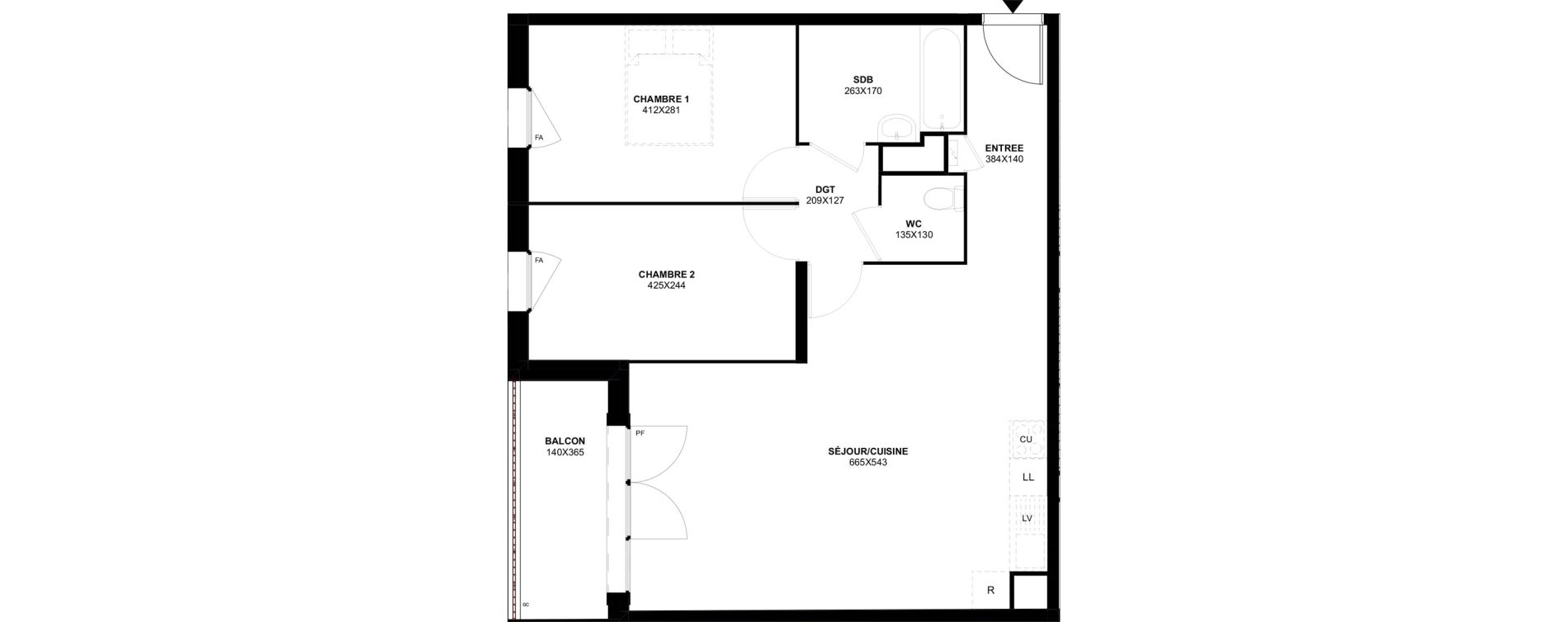 Appartement T3 de 68,26 m2 &agrave; Meaux Foch - allende