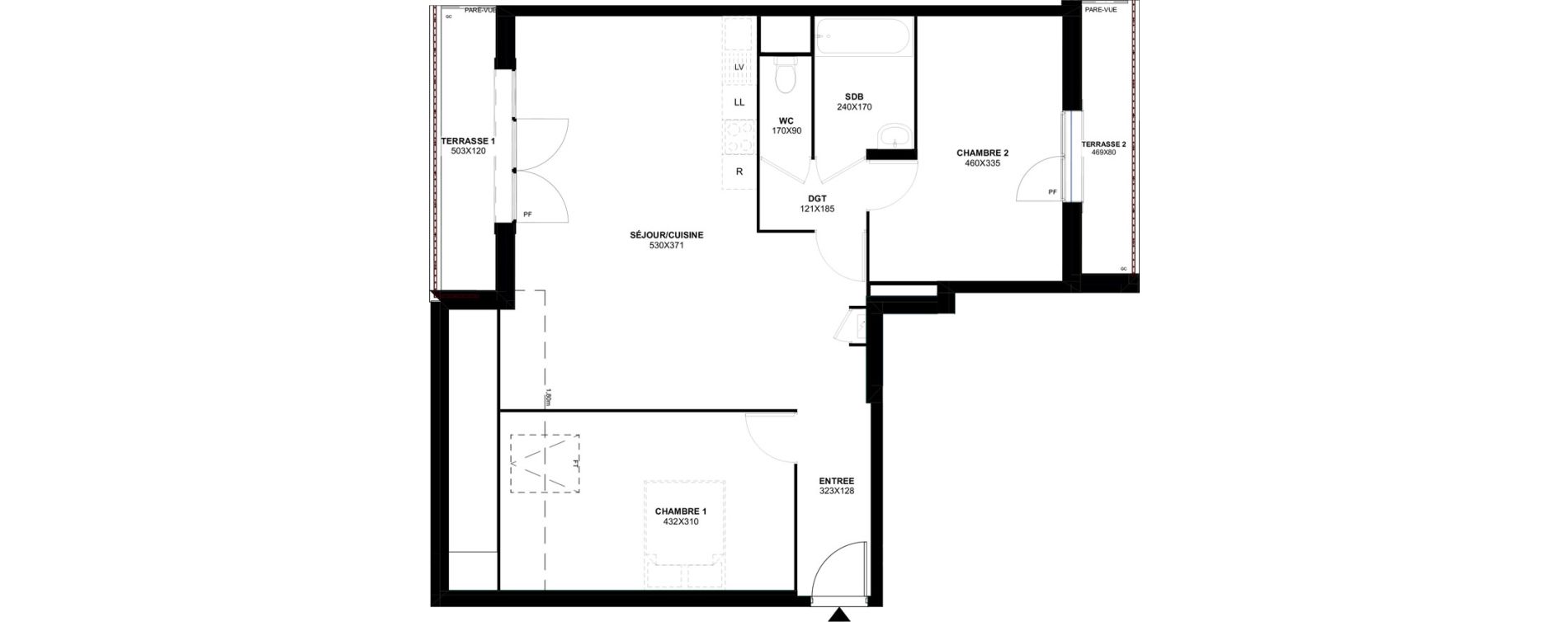Appartement T3 de 72,51 m2 &agrave; Meaux Foch - allende