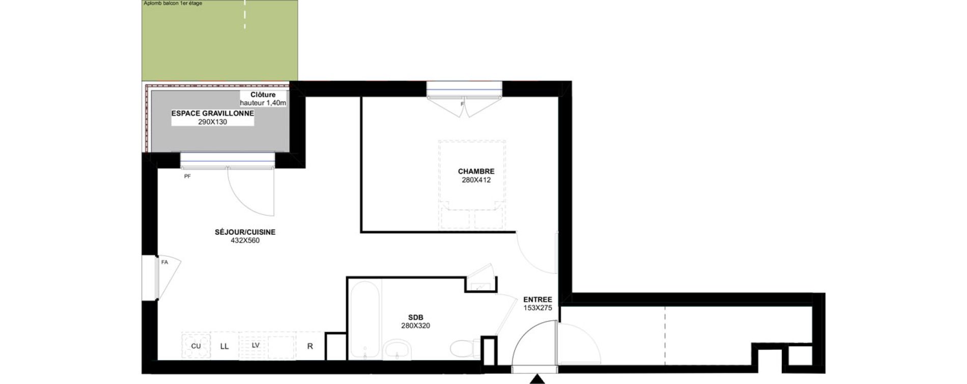 Appartement T2 de 46,67 m2 &agrave; Meaux Foch - allende