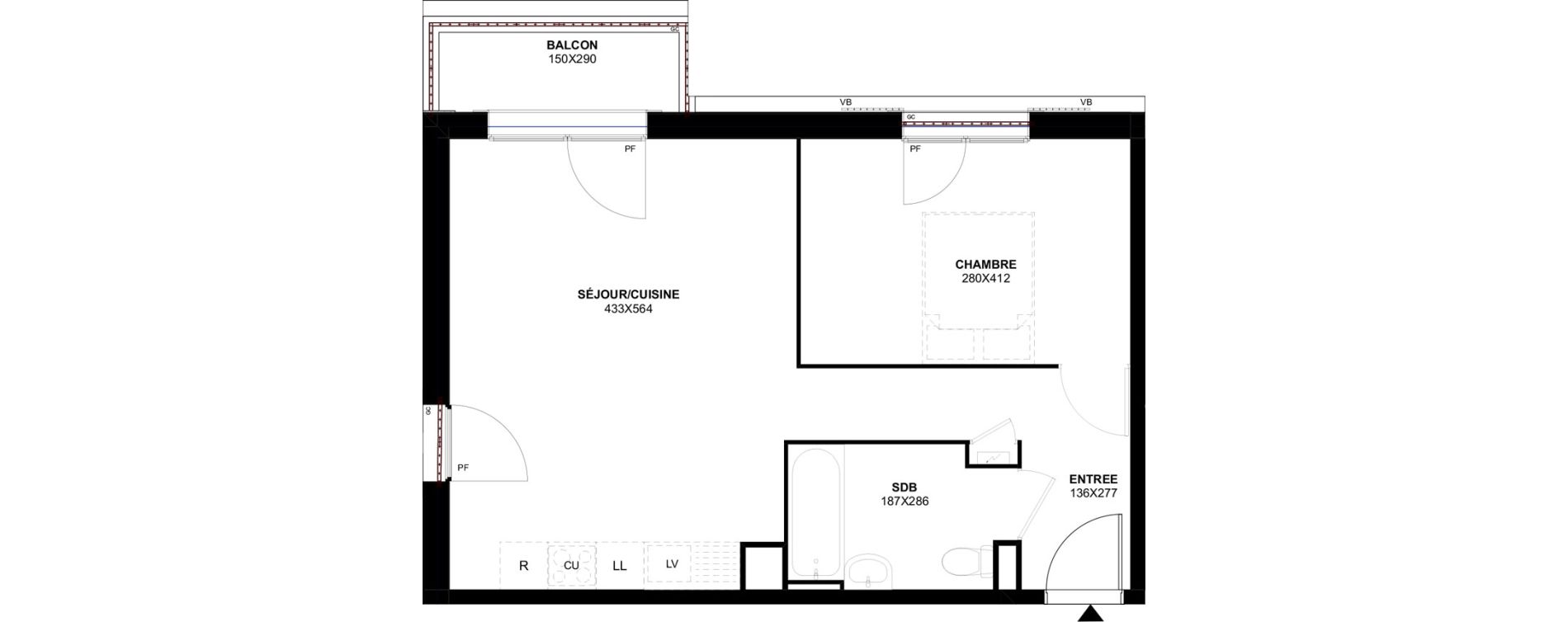 Appartement T2 de 46,51 m2 &agrave; Meaux Foch - allende