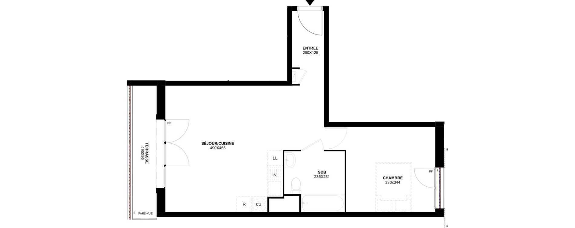 Appartement T2 de 46,89 m2 &agrave; Meaux Foch - allende