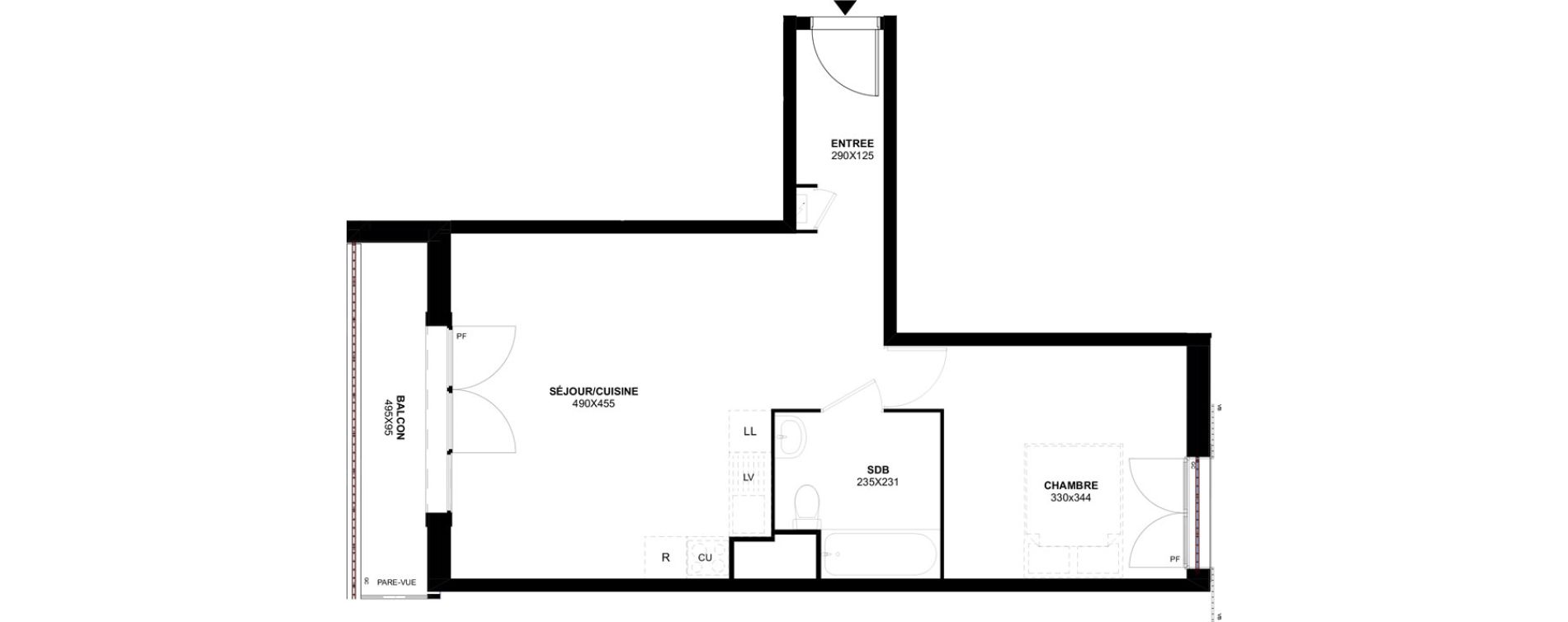 Appartement T2 de 46,89 m2 &agrave; Meaux Foch - allende