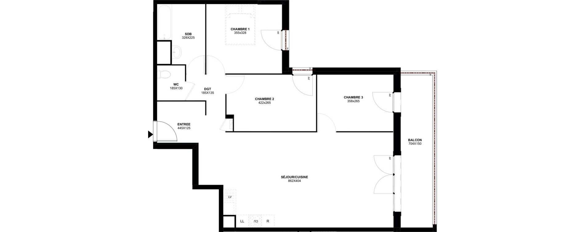 Appartement T4 de 86,74 m2 &agrave; Meaux Foch - allende