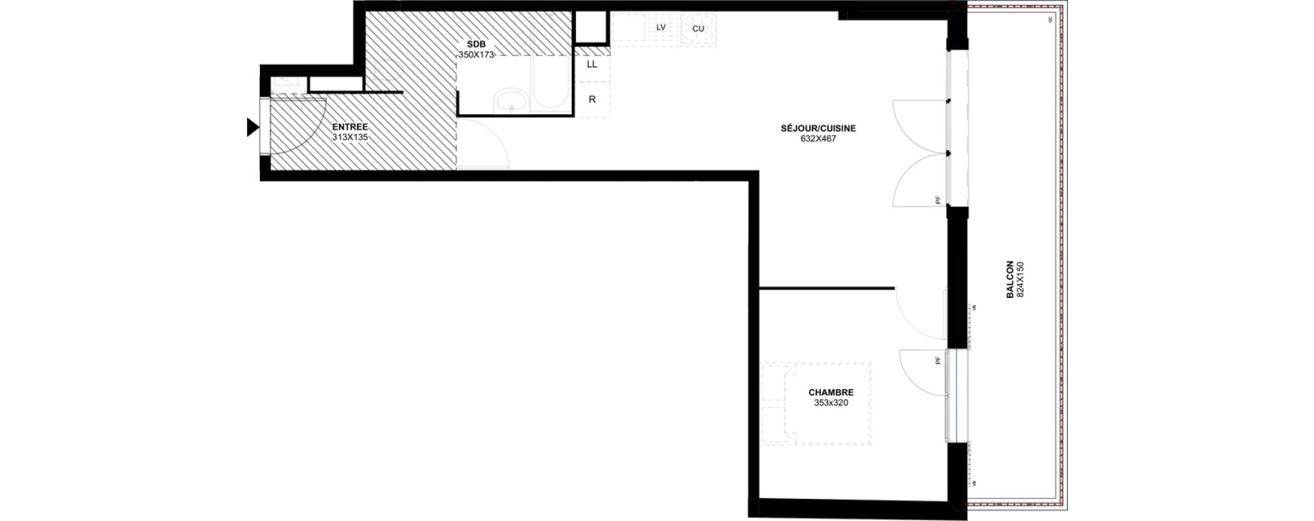 Appartement T2 de 45,77 m2 &agrave; Meaux Foch - allende