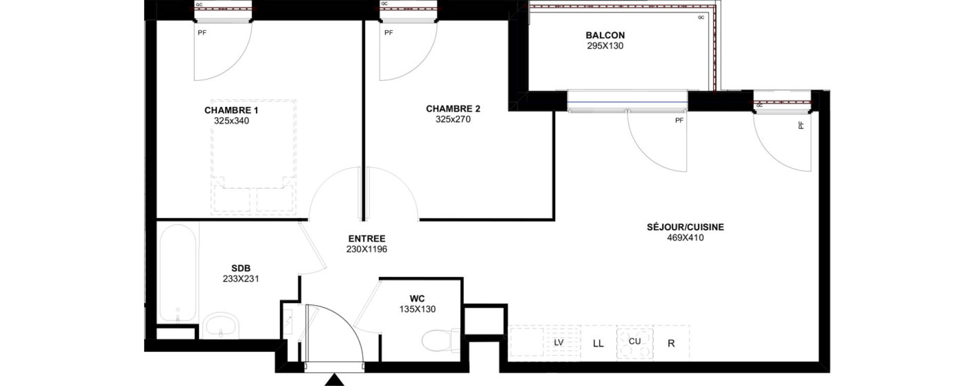 Appartement T3 de 51,12 m2 &agrave; Meaux Foch - allende