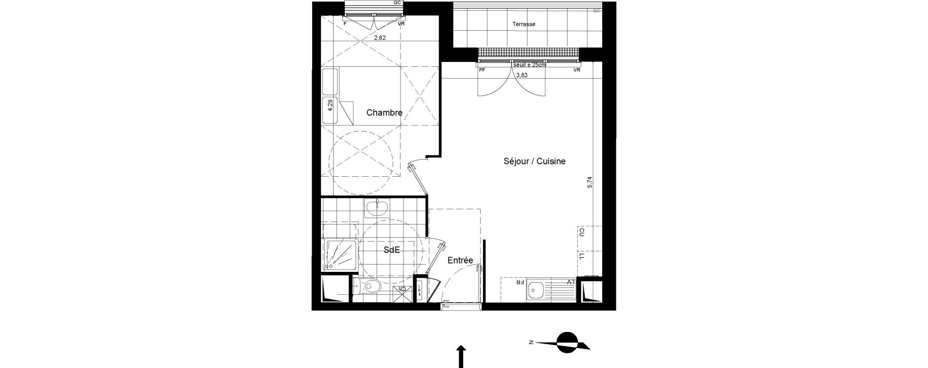 Appartement T2 de 39,94 m2 &agrave; Meaux Beauval