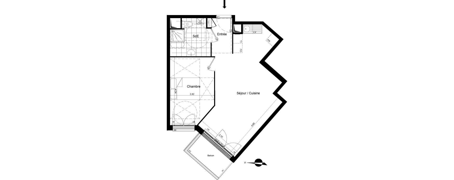 Appartement T2 de 45,56 m2 &agrave; Meaux Beauval