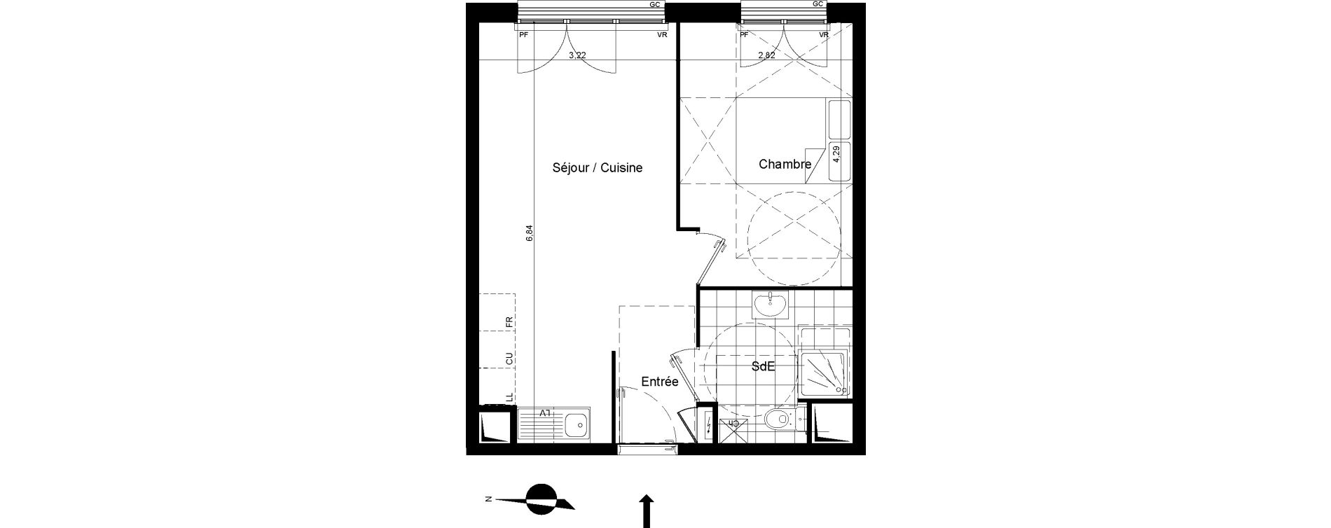 Appartement T2 de 39,95 m2 &agrave; Meaux Beauval
