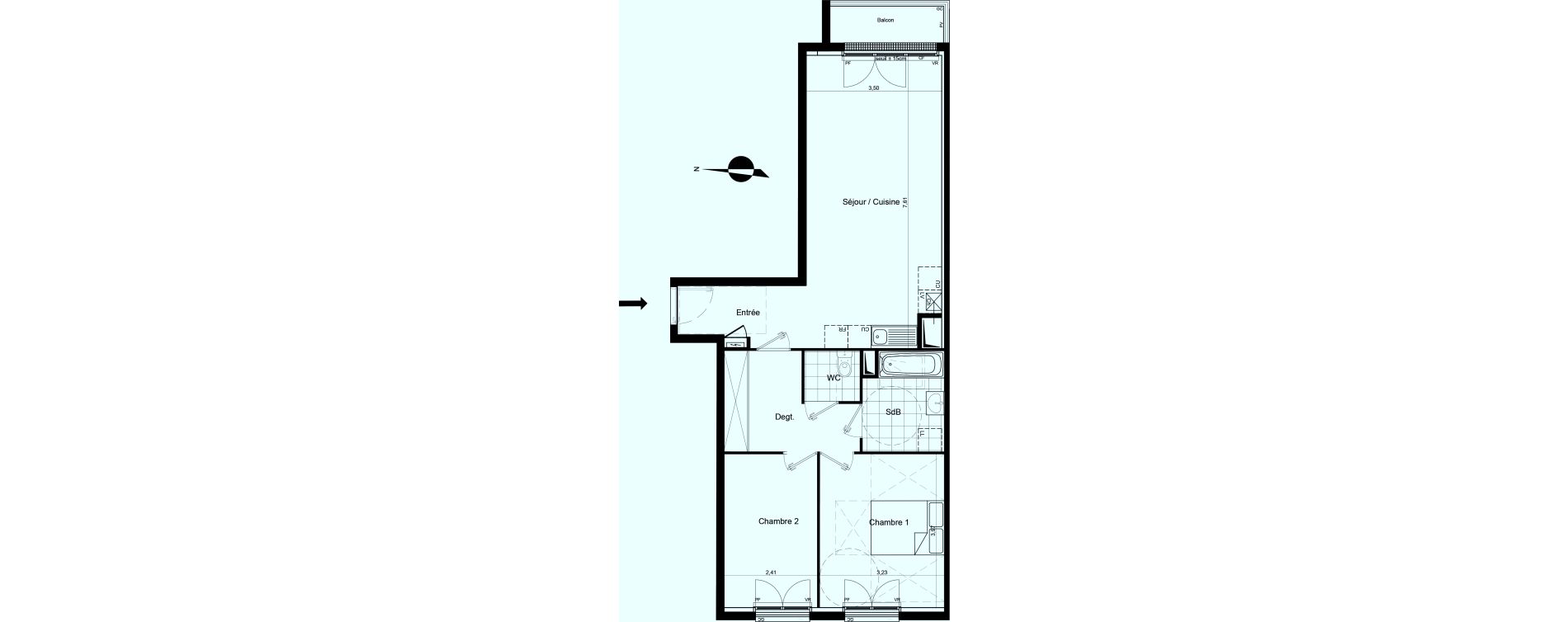Appartement T3 de 67,47 m2 &agrave; Meaux Beauval