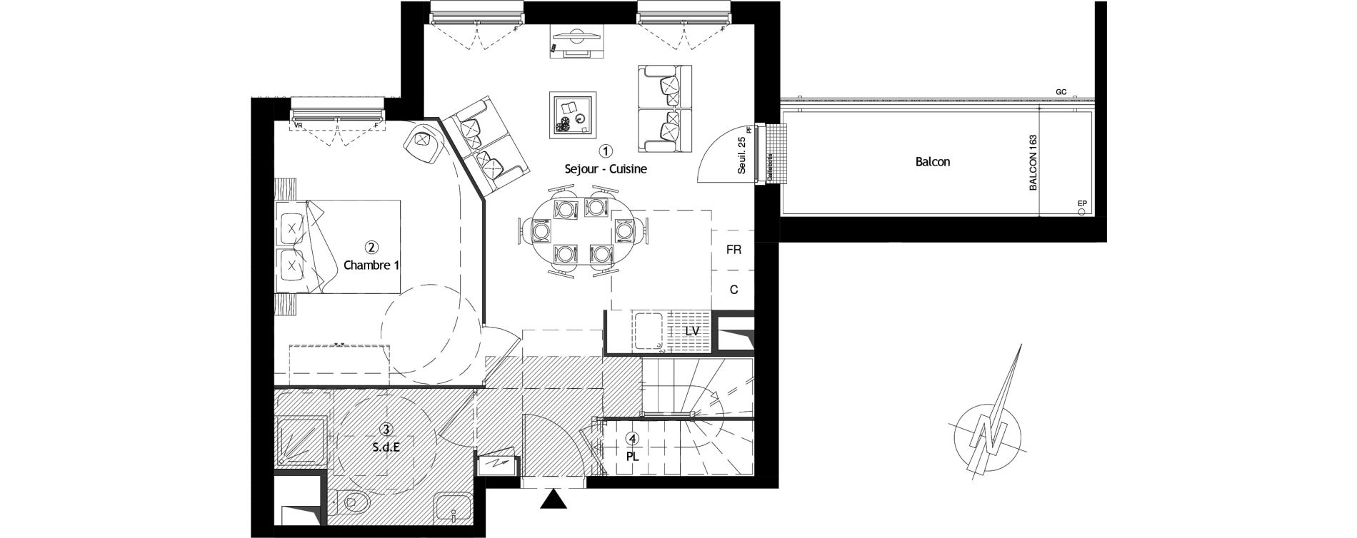 Appartement T4 de 75,70 m2 &agrave; Meaux Centre