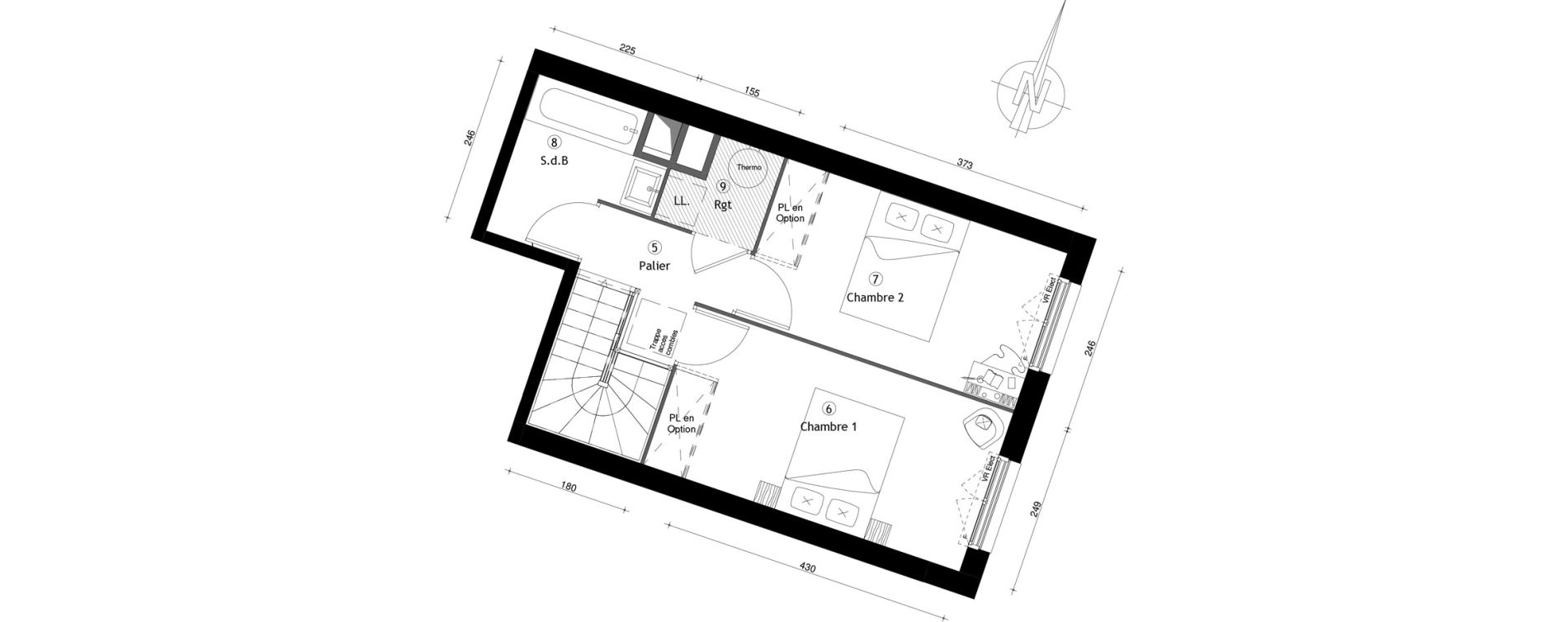 Duplex T3 de 62,90 m2 &agrave; Meaux Centre