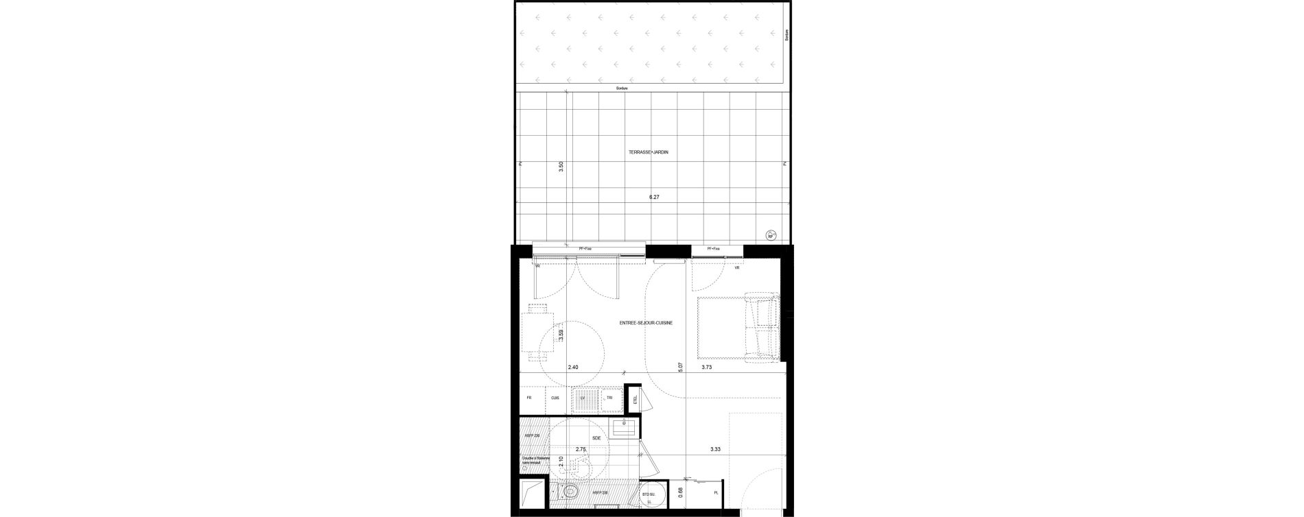 Appartement T1 de 33,75 m2 &agrave; Meaux Foch - allende