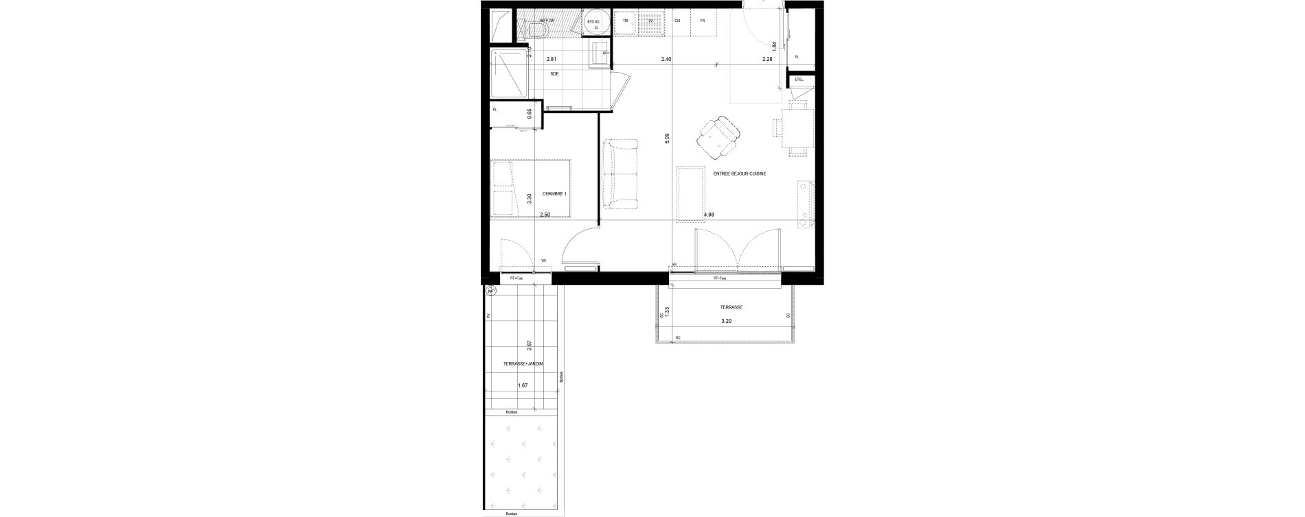 Appartement T2 de 44,52 m2 &agrave; Meaux Foch - allende