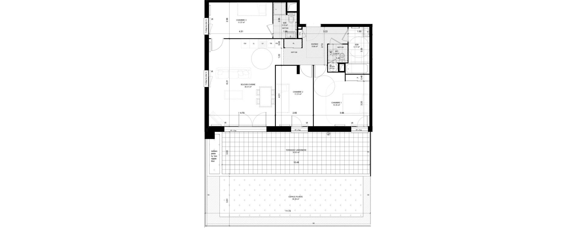 Appartement T4 de 88,68 m2 &agrave; Meaux Foch - allende