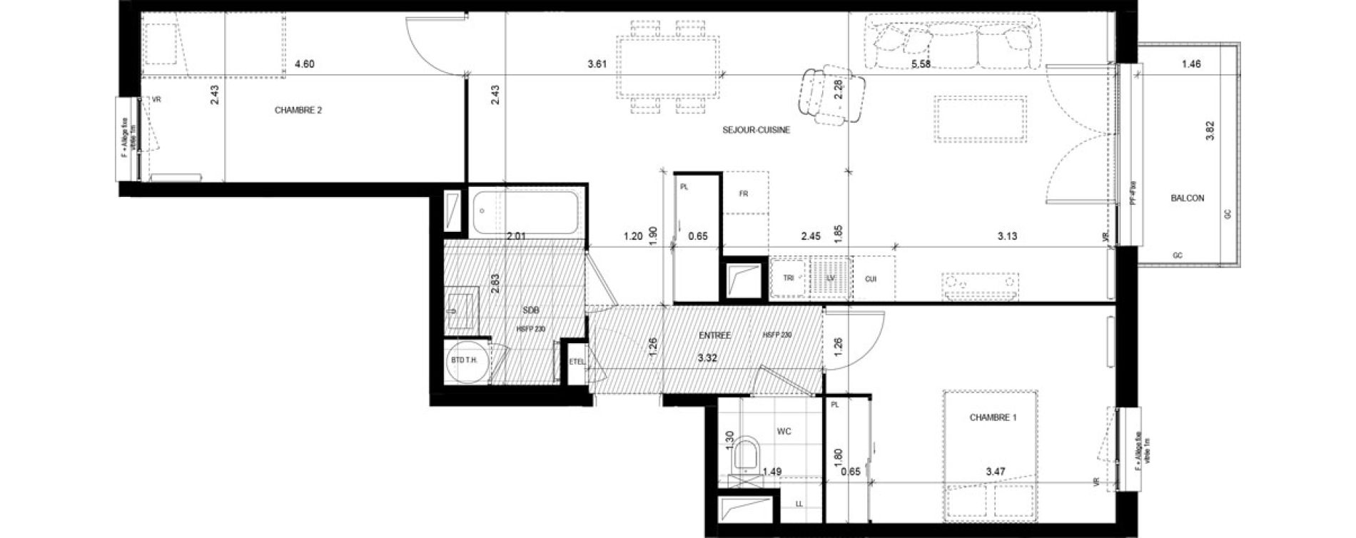 Appartement T3 de 70,02 m2 &agrave; Meaux Foch - allende