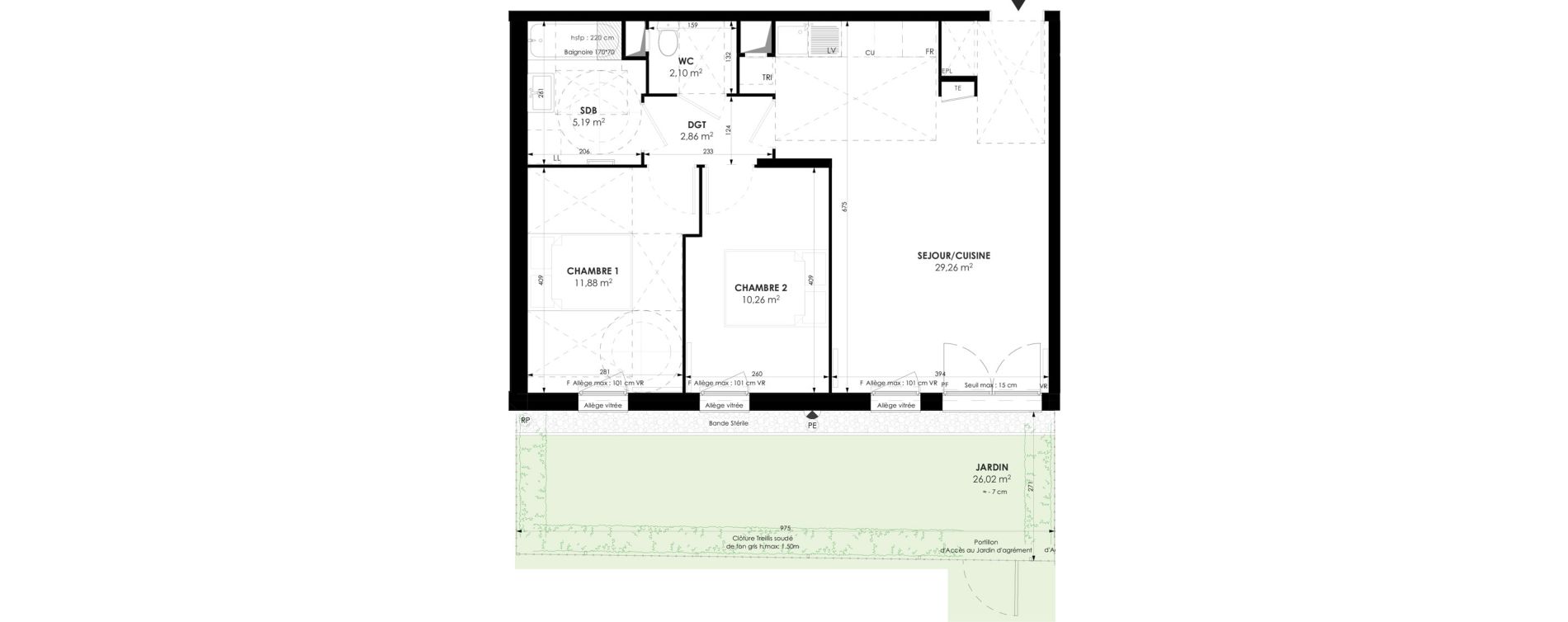 Appartement T3 de 61,54 m2 &agrave; Meaux Beauval