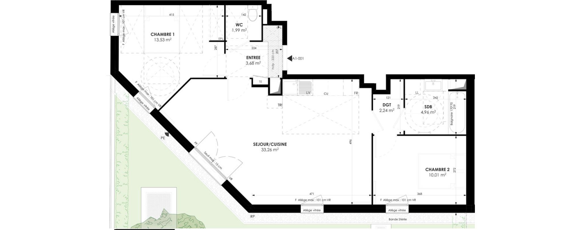 Appartement T3 de 69,66 m2 &agrave; Meaux Beauval