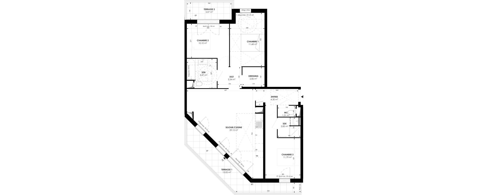 Appartement T4 de 82,71 m2 &agrave; Meaux Beauval