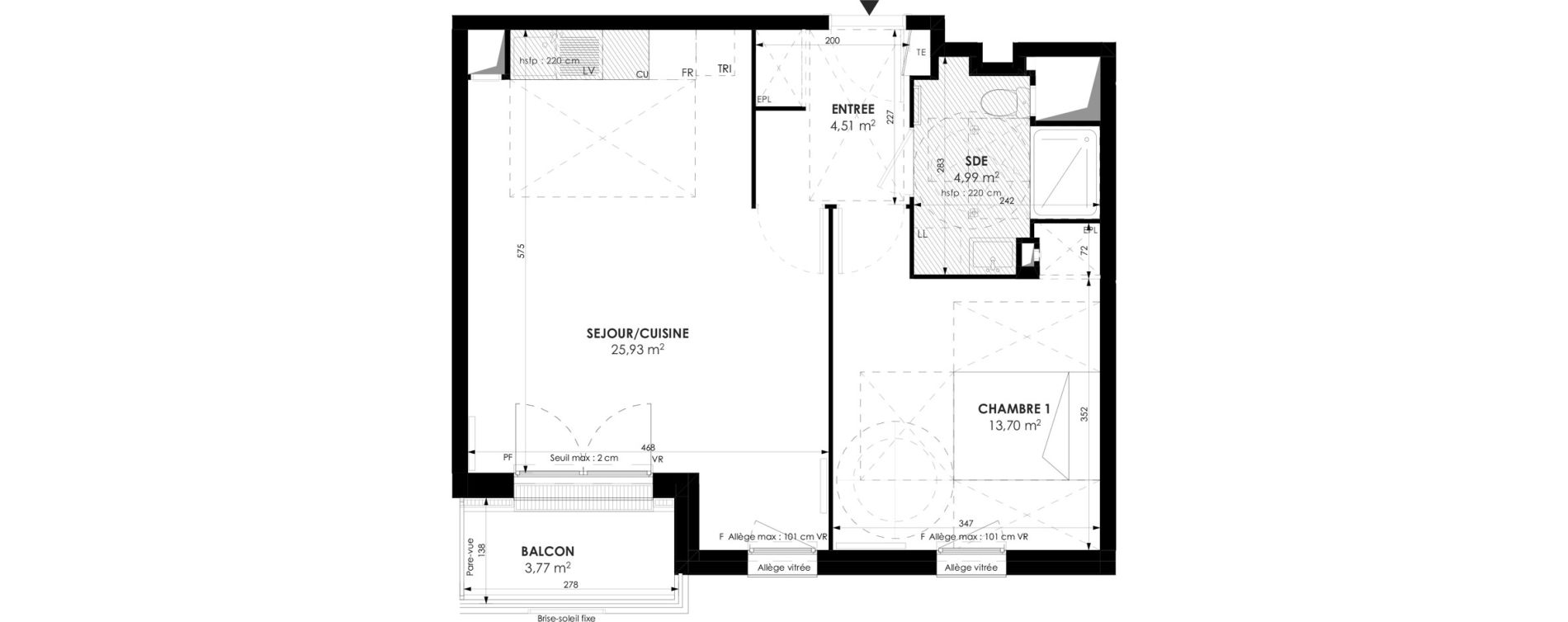 Appartement T2 de 49,13 m2 &agrave; Meaux Beauval