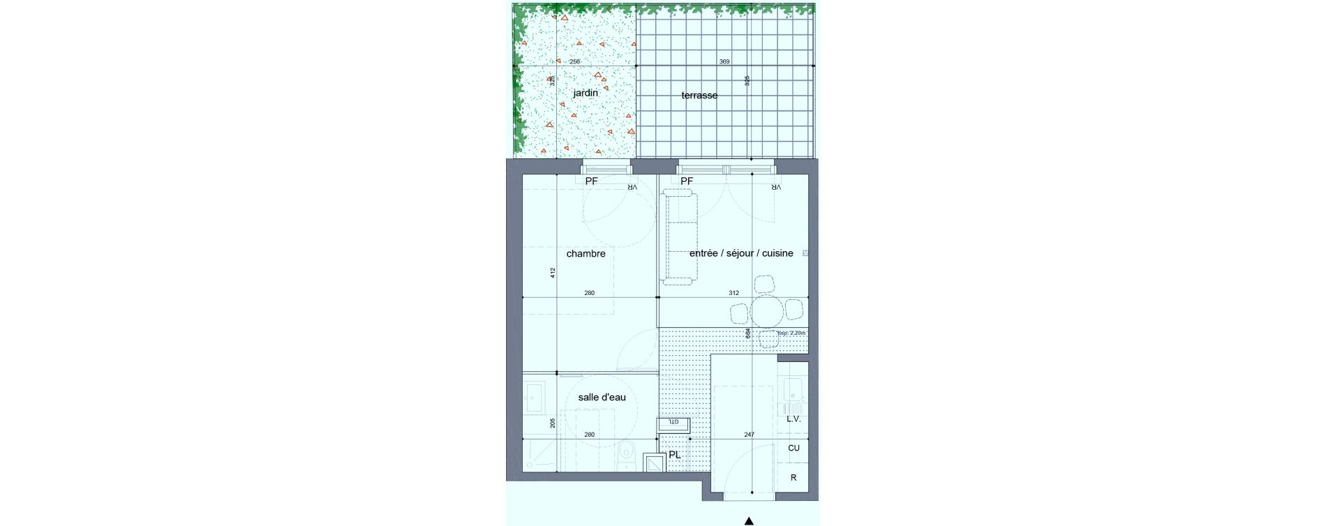 Appartement T2 de 37,10 m2 &agrave; Melun Woodi