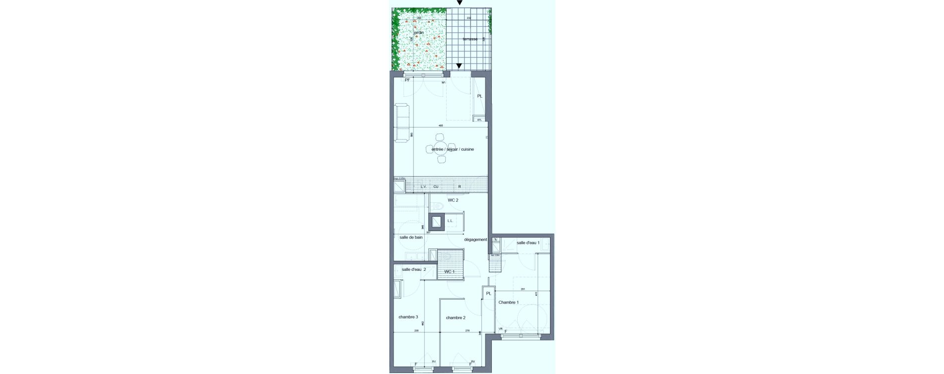 Appartement T4 de 83,00 m2 &agrave; Melun Woodi
