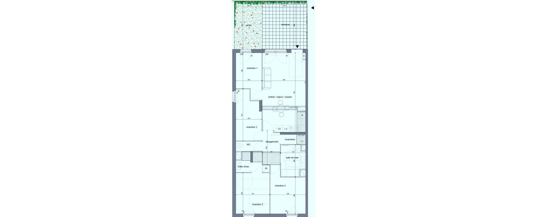 Appartement T5 de 91,50 m2 &agrave; Melun Woodi