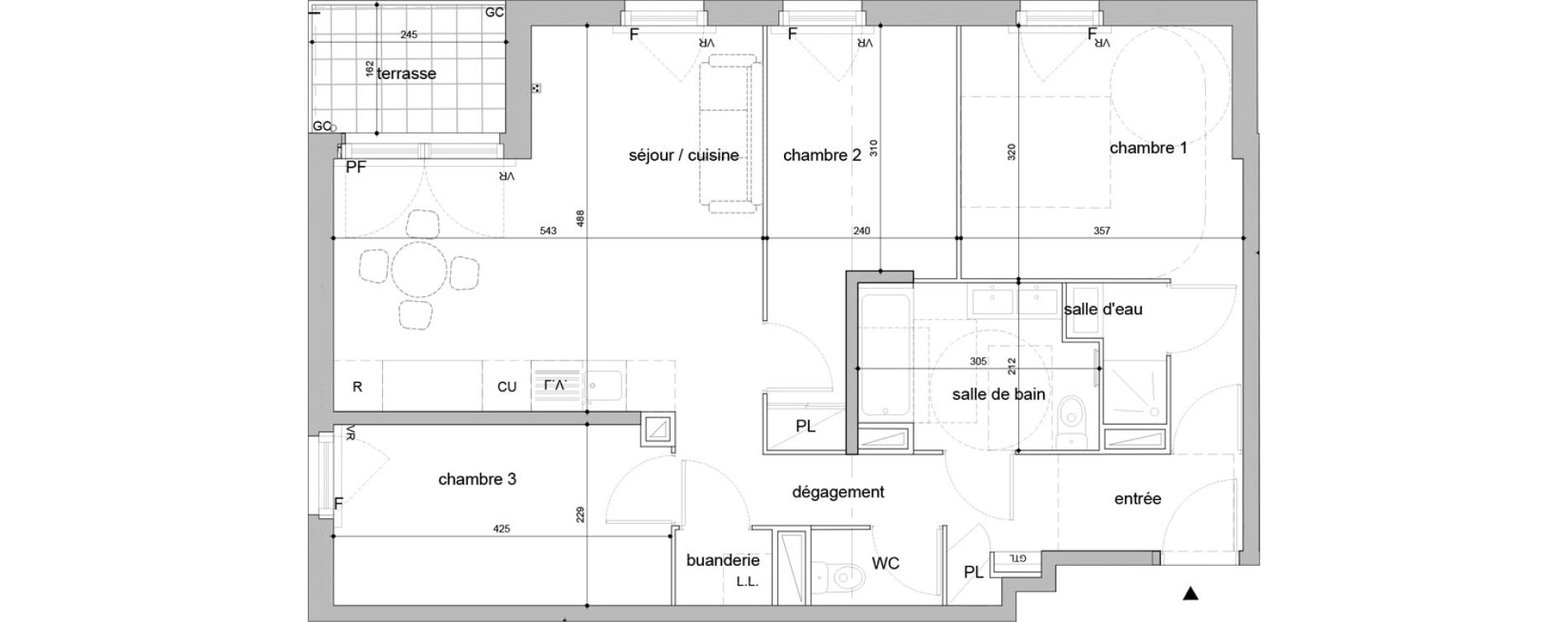 Appartement T4 de 74,20 m2 &agrave; Melun Woodi
