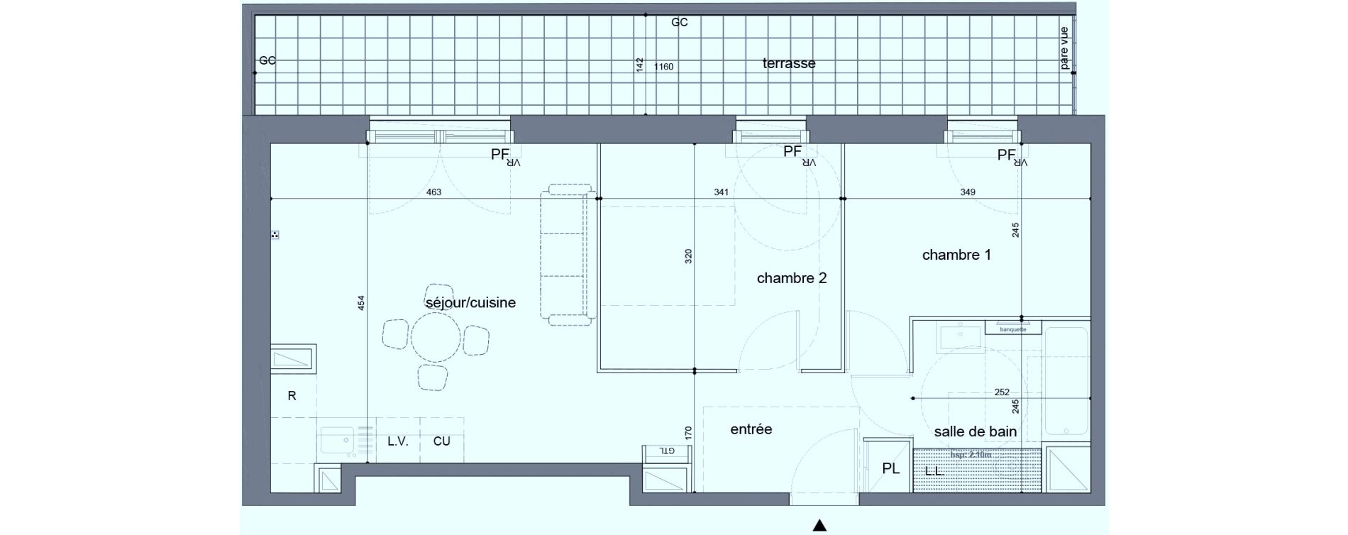 Appartement T3 de 53,70 m2 &agrave; Melun Woodi