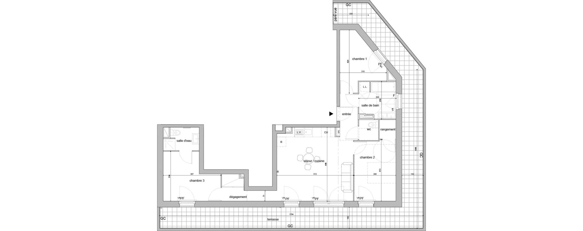 Appartement T4 de 75,80 m2 &agrave; Melun Woodi