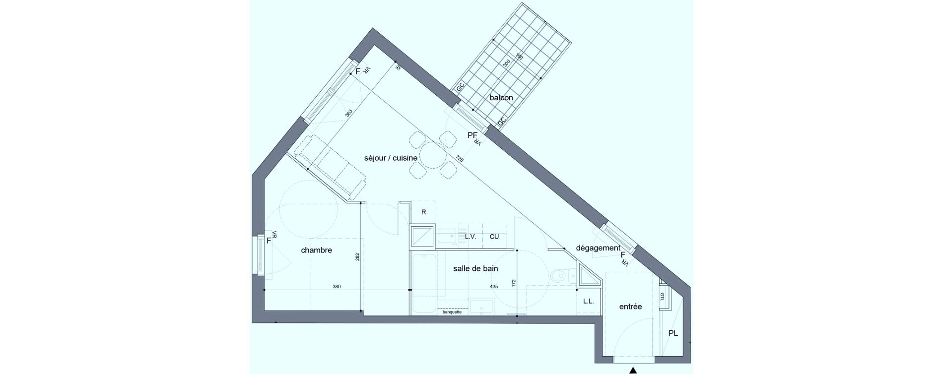 Appartement T2 de 46,70 m2 &agrave; Melun Woodi