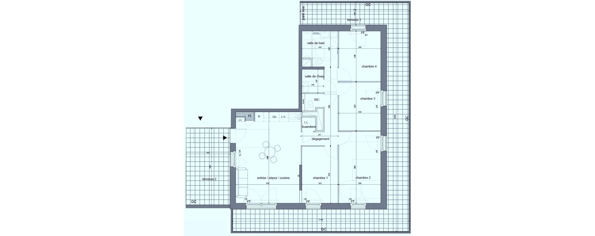 Appartement T5 de 83,40 m2 &agrave; Melun Woodi