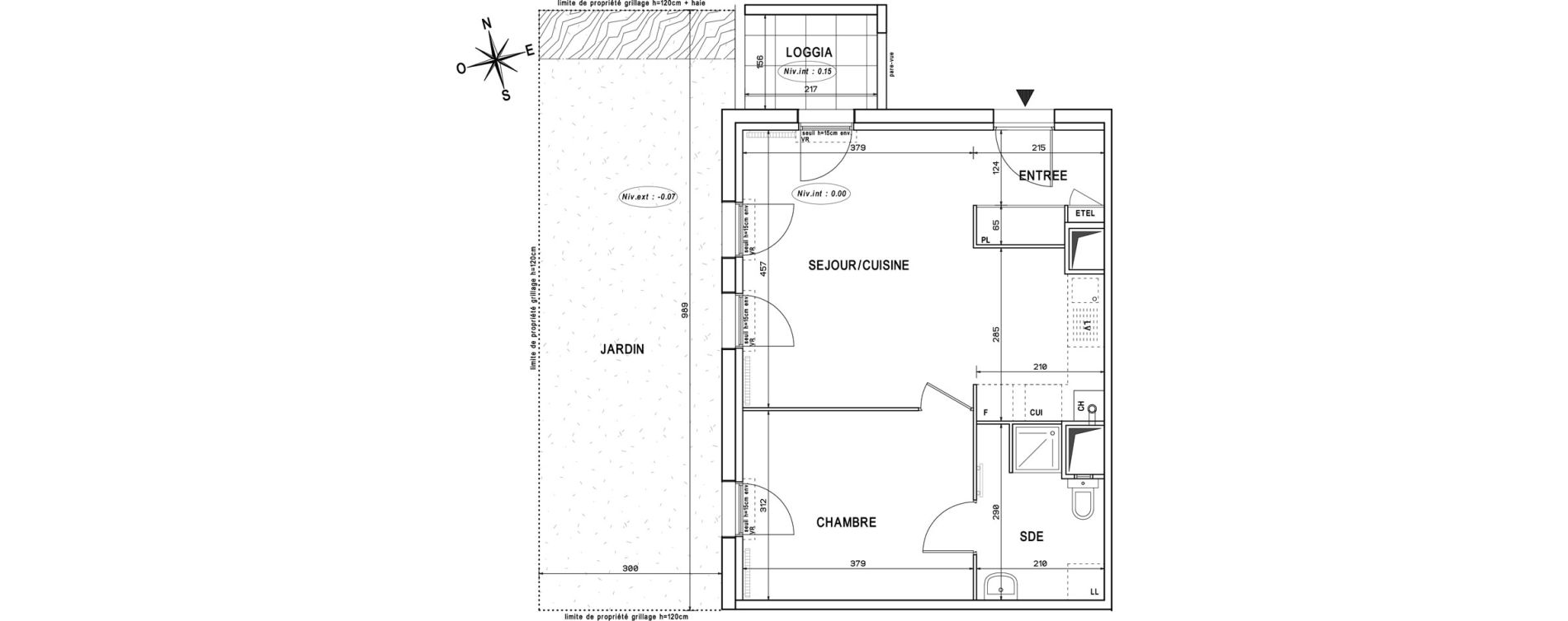 Appartement T2 de 43,99 m2 &agrave; Melun Centre