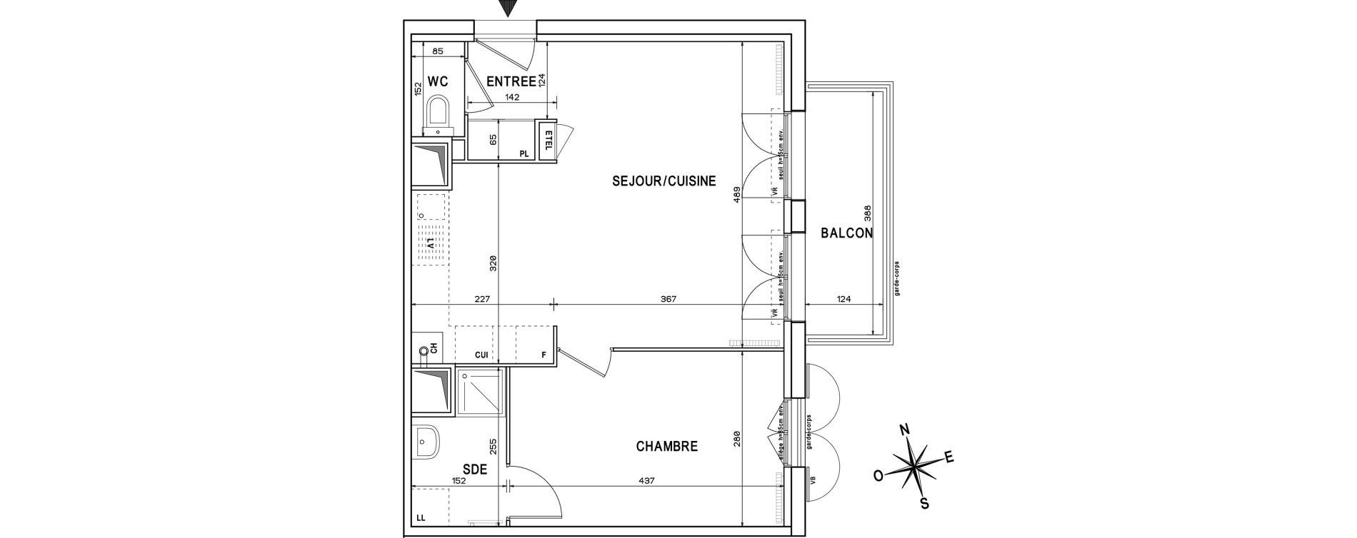 Appartement T2 de 43,94 m2 &agrave; Melun Centre