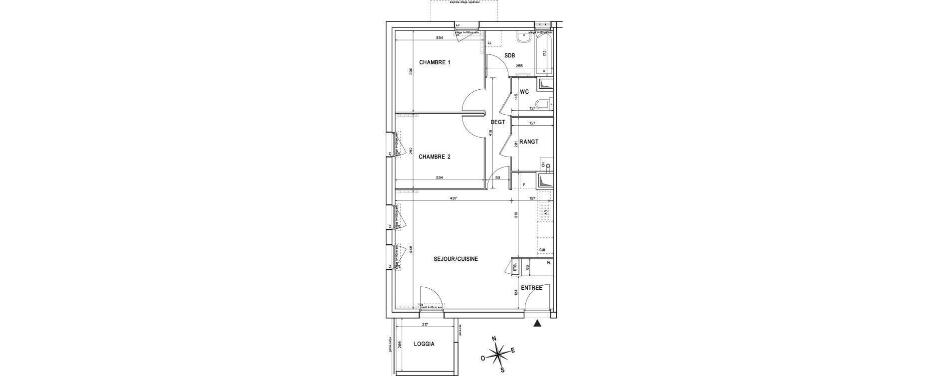 Appartement T3 de 59,91 m2 &agrave; Melun Centre