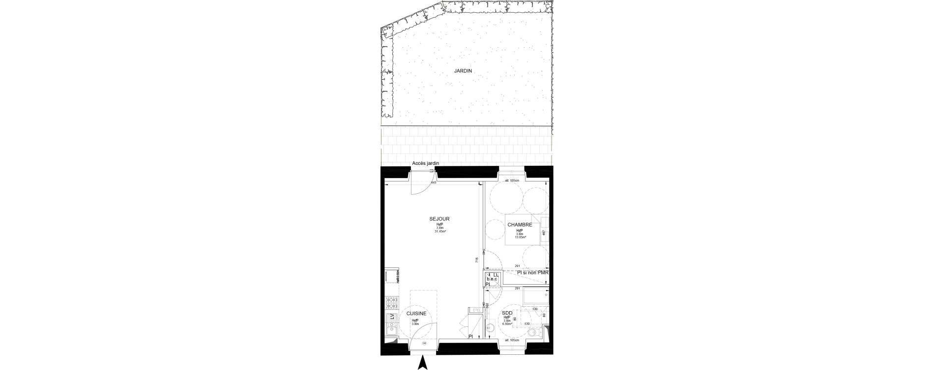 Appartement T2 de 51,30 m2 &agrave; Melun Centre