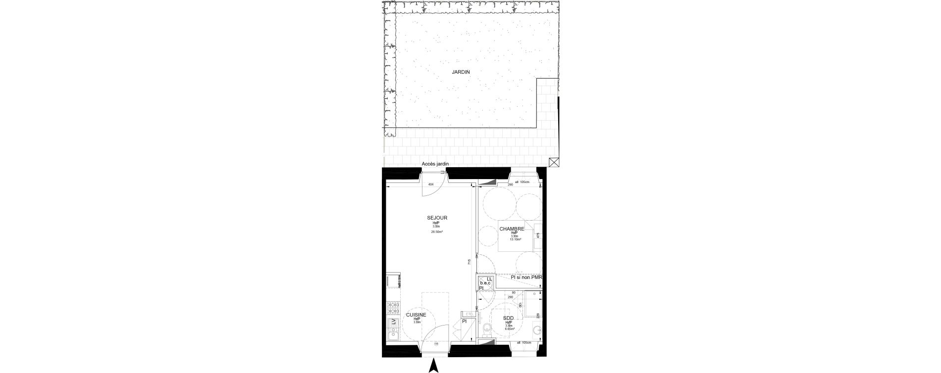 Appartement T2 de 48,25 m2 &agrave; Melun Centre