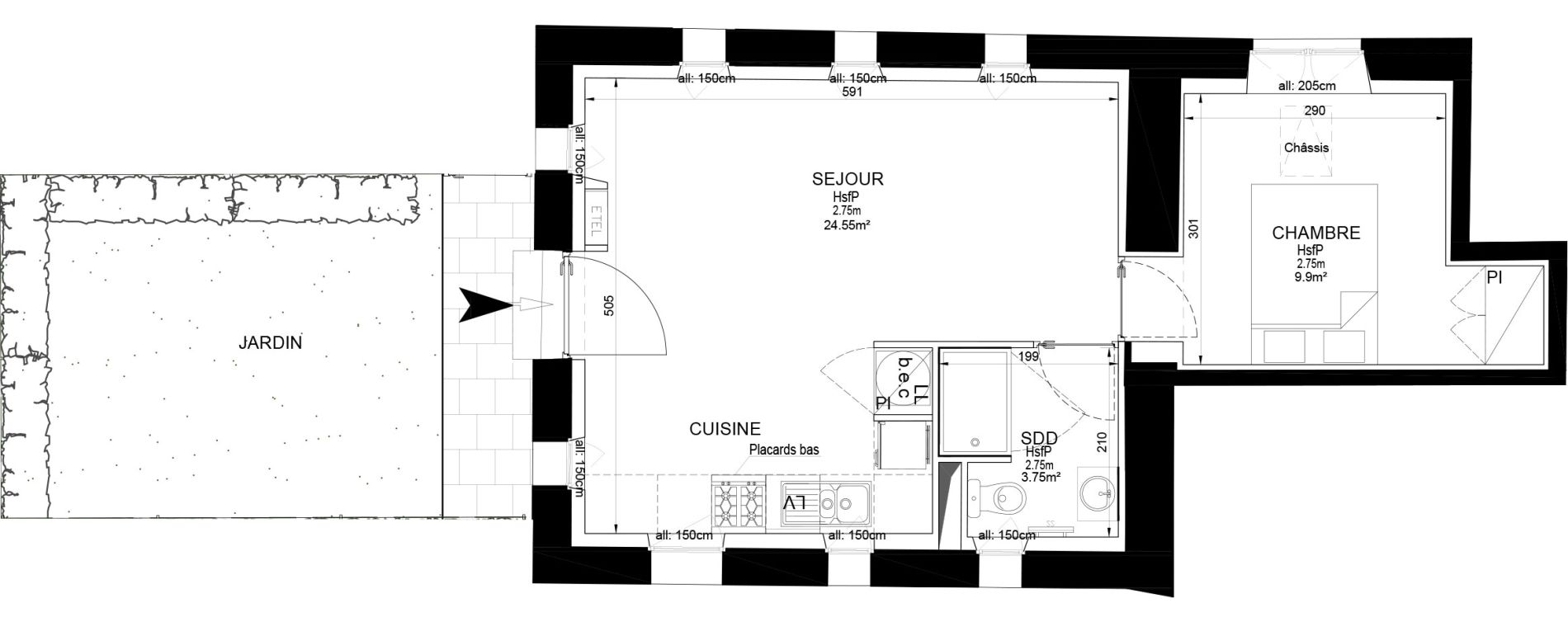 Appartement T2 de 38,20 m2 &agrave; Melun Centre