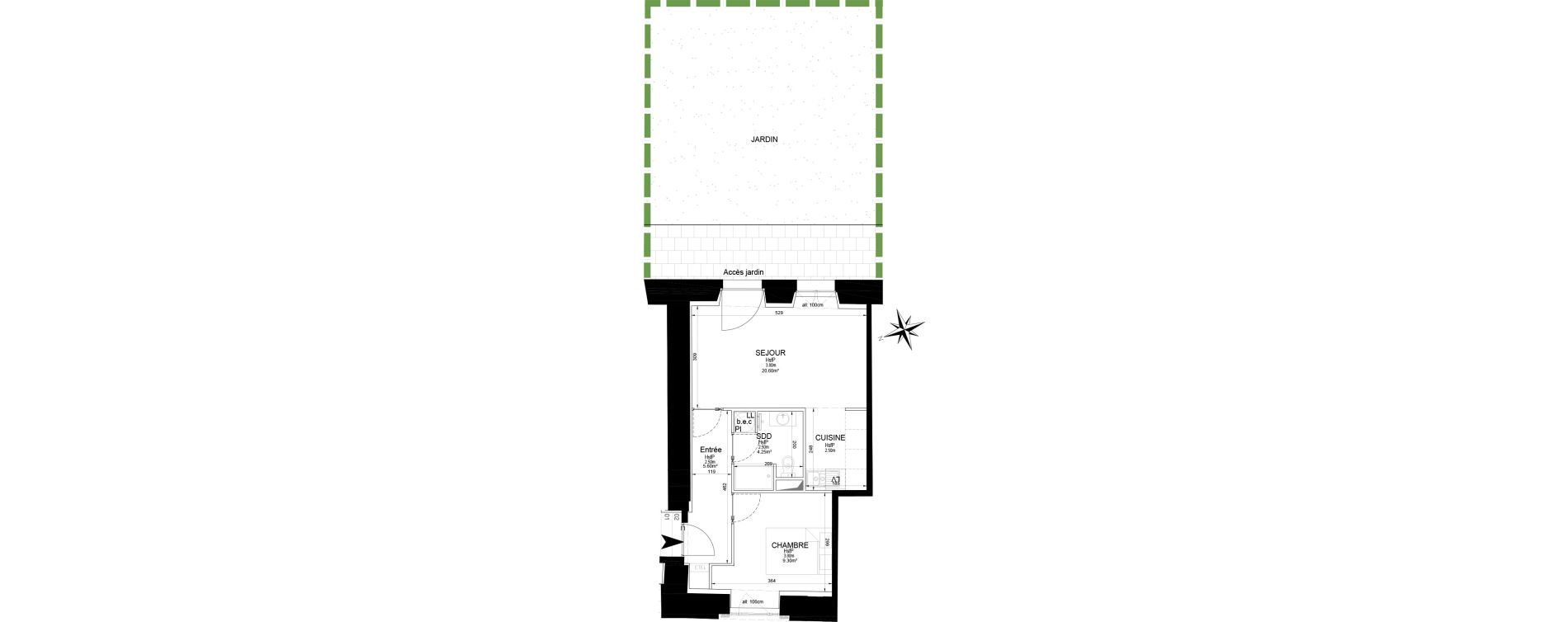 Appartement T2 de 39,75 m2 &agrave; Melun Centre