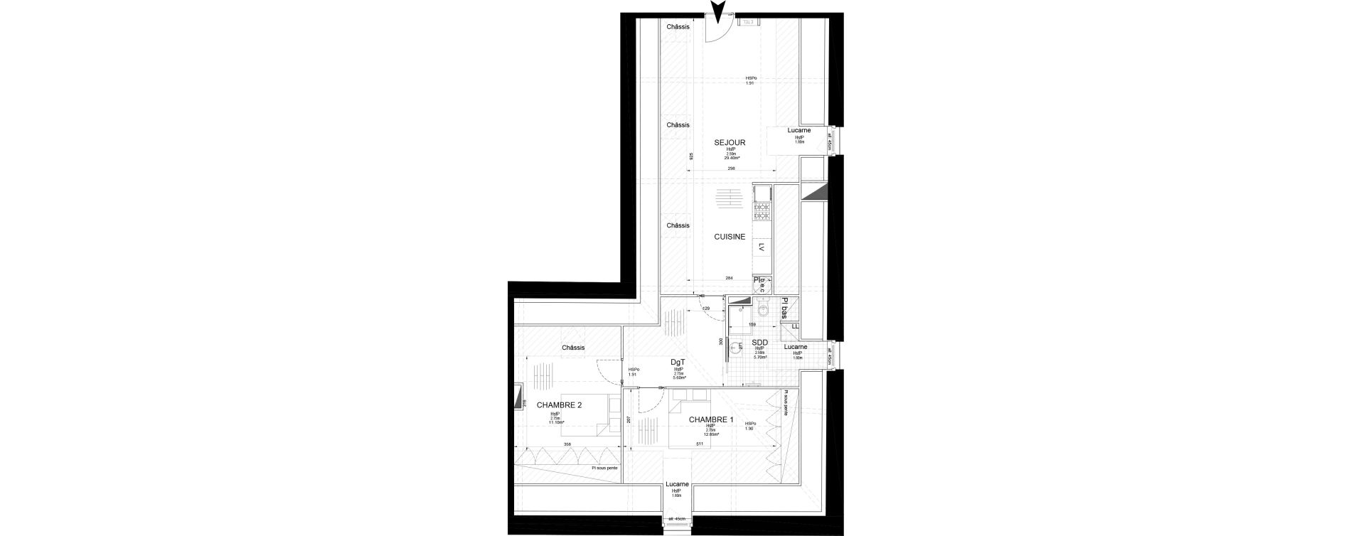 Appartement T3 de 64,65 m2 &agrave; Melun Centre