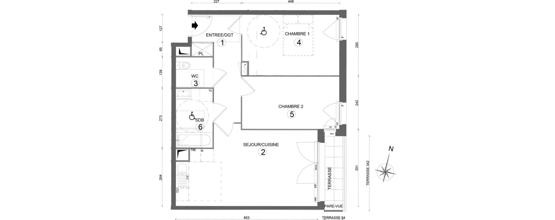 Appartement T3 de 59,70 m2 &agrave; Melun Woodi
