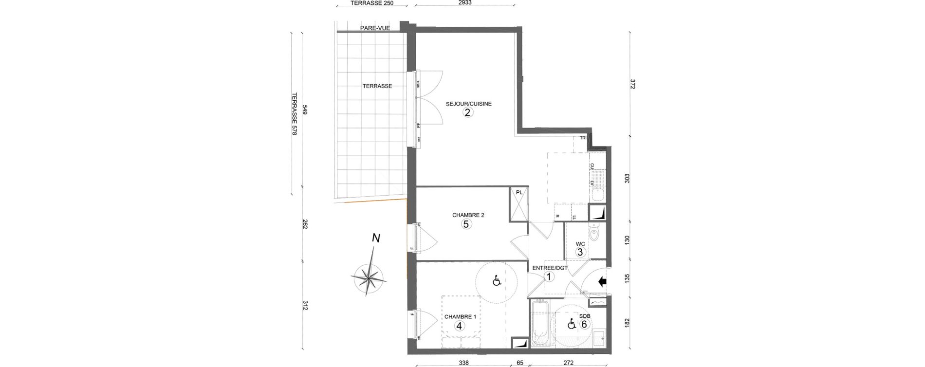 Appartement T3 de 62,35 m2 &agrave; Melun Woodi
